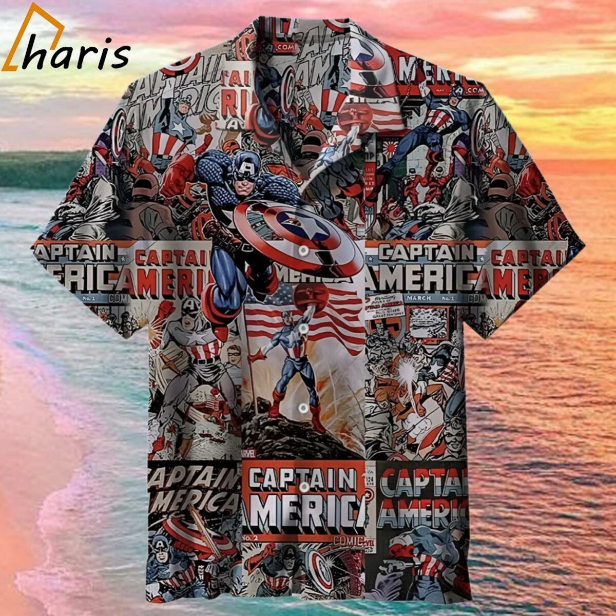 Vintage Captain America Marvel Comics Best Hawaiian Shirt