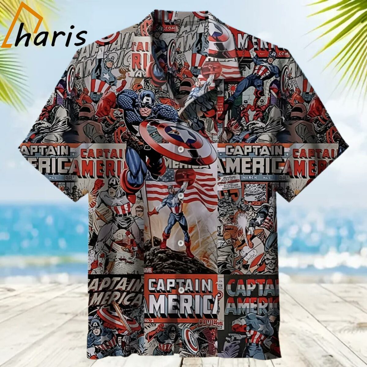 Vintage Captain America Marvel Comics Best Hawaiian Shirt 2 2