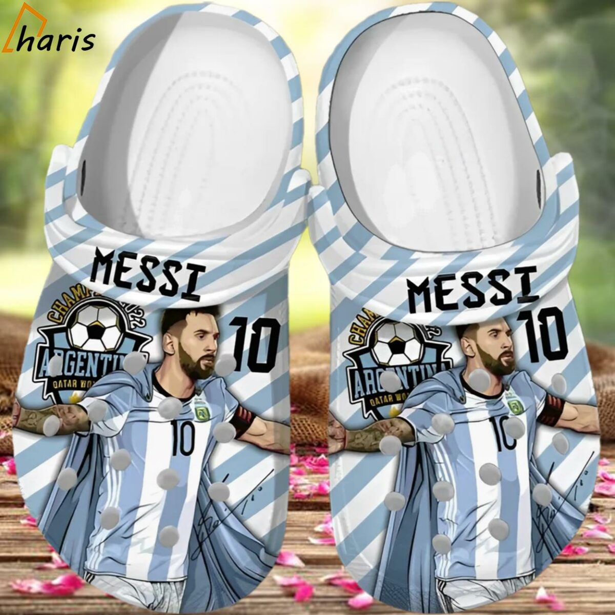 World Cup Qatar Champion Argentina Messi Crocs 1 1