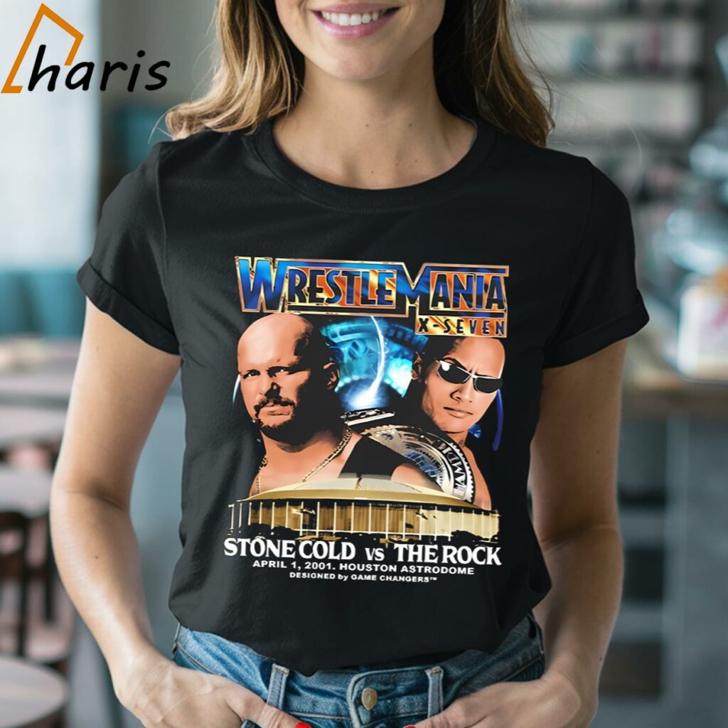 Wrestlemania 17 Stone Cold Vs The Rock T-shirt