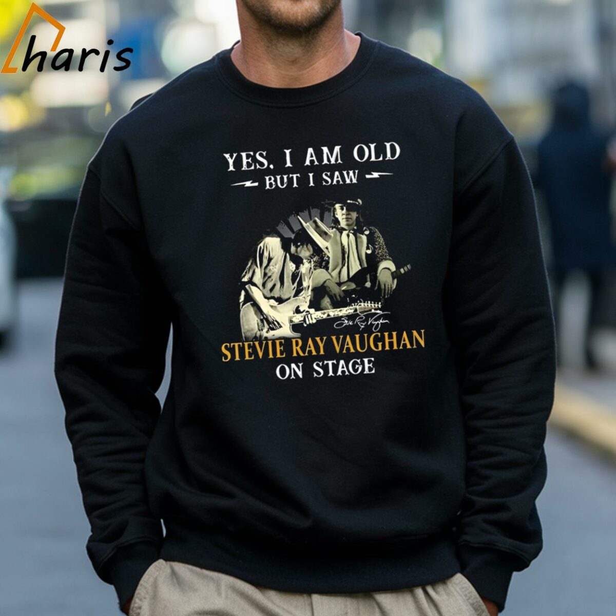 Yes I Am Old But I Saw Stevie Ray Vaughan On Stage Signature T shirt 4 Sweatshirt