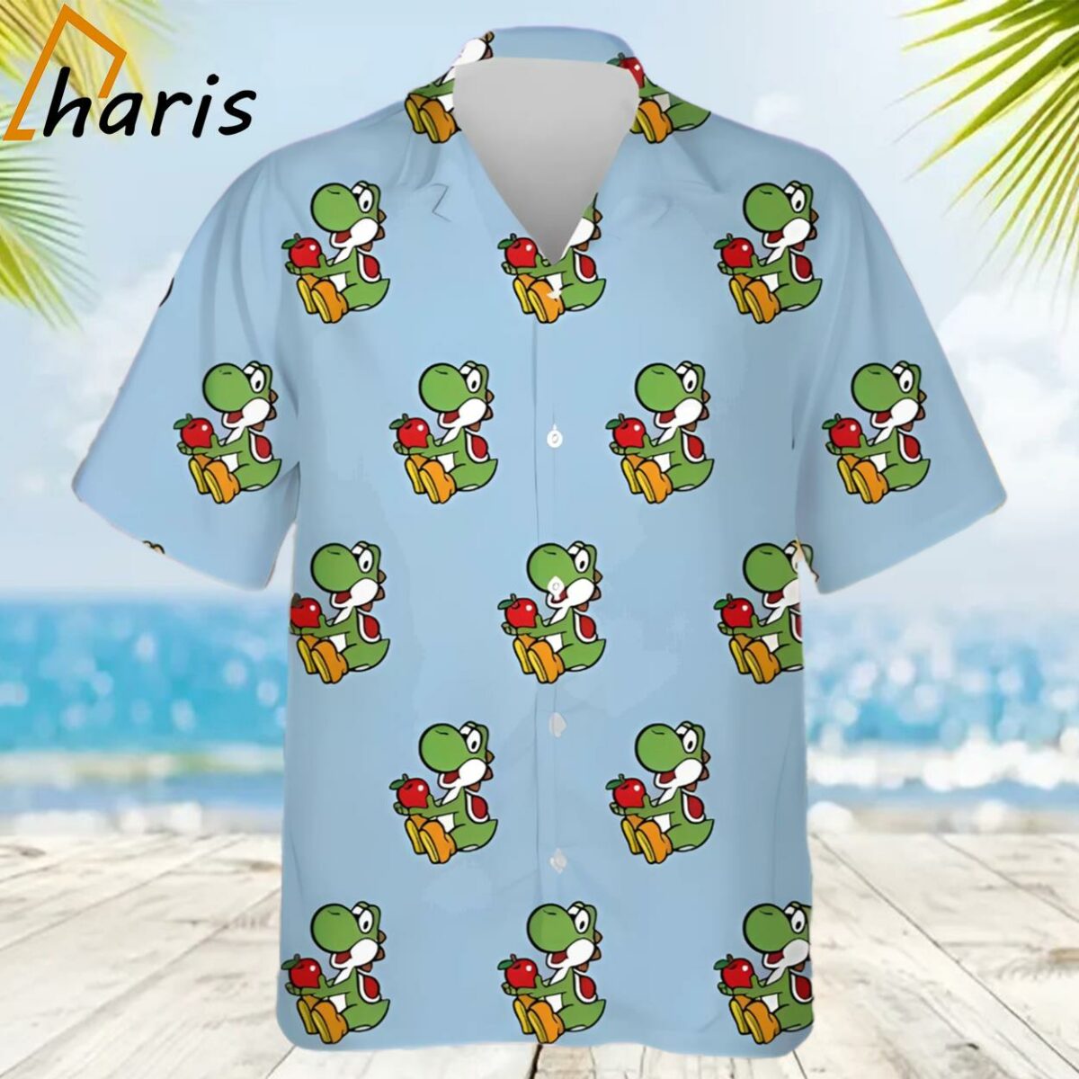 Yoshi Super Mario Character Hawaiian Shirt 2 2