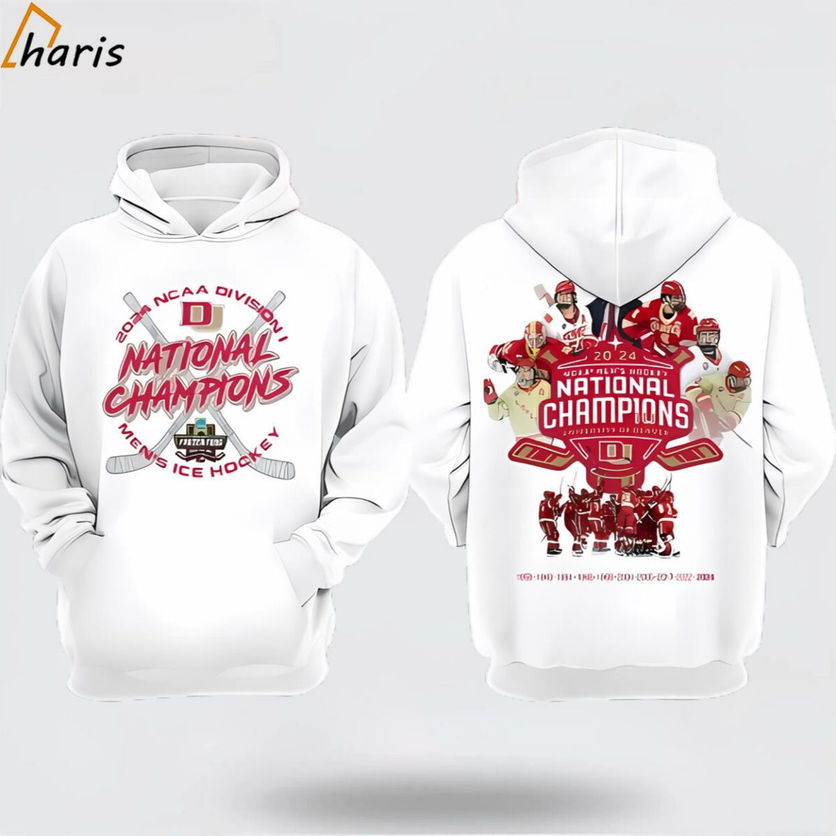 2024 NCAA Division I Ice Hockey National Champions Denver Hockey 3D Hoodie 1 jersey