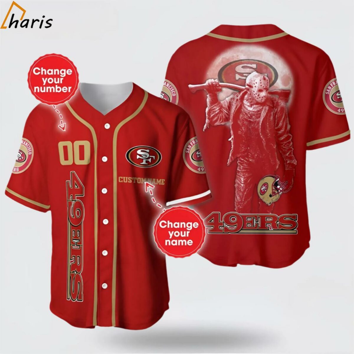 3D Personalized Skull Stand Out In Style NFL San Francisco 49ers Baseball Jersey 1 jersey
