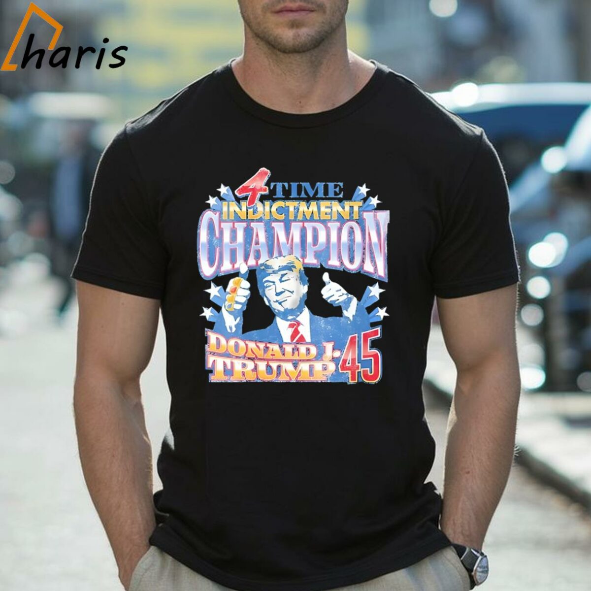 4 Time Indictment Champion Donald JTrump 45 Shirt 2 Shirt
