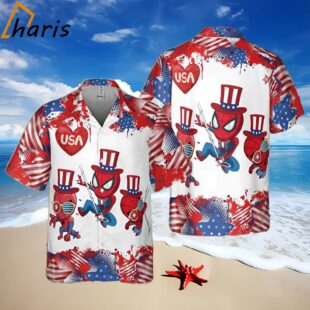 4th of July Spiderman Family Vacation Hawaiian Shirt 1 1