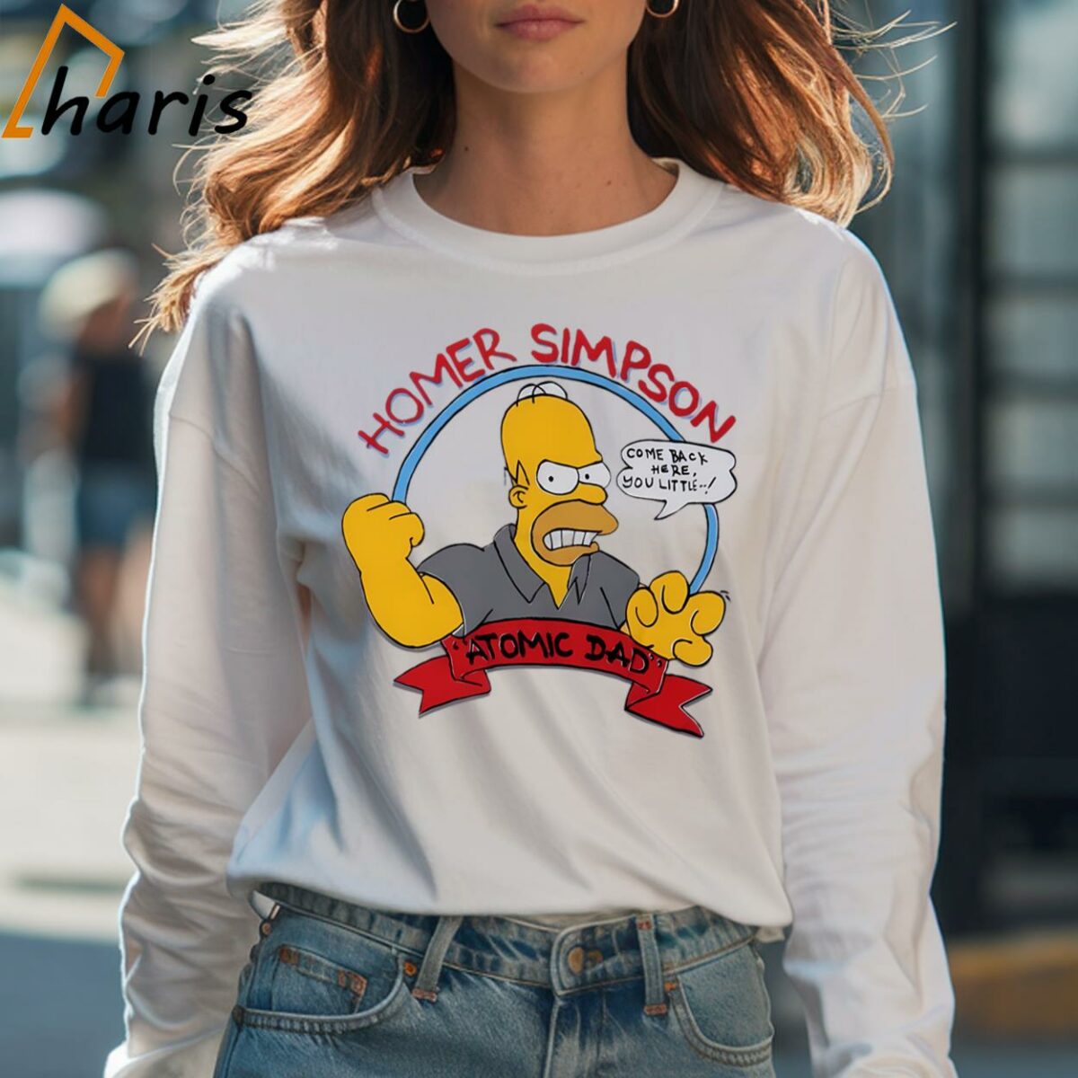 90s Bootleg Homer Simpson Atomic Dad T shirt 4 Long sleeve shirt
