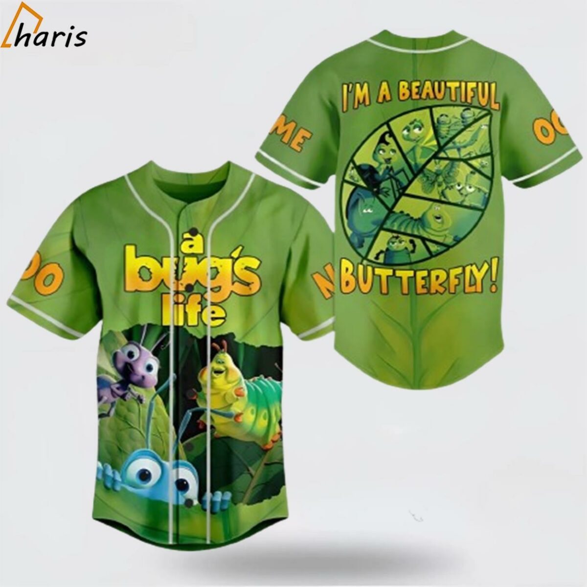 A Bug's Life I'm A Beautiful Butterfly Custom Baseball Jersey 1 jersey