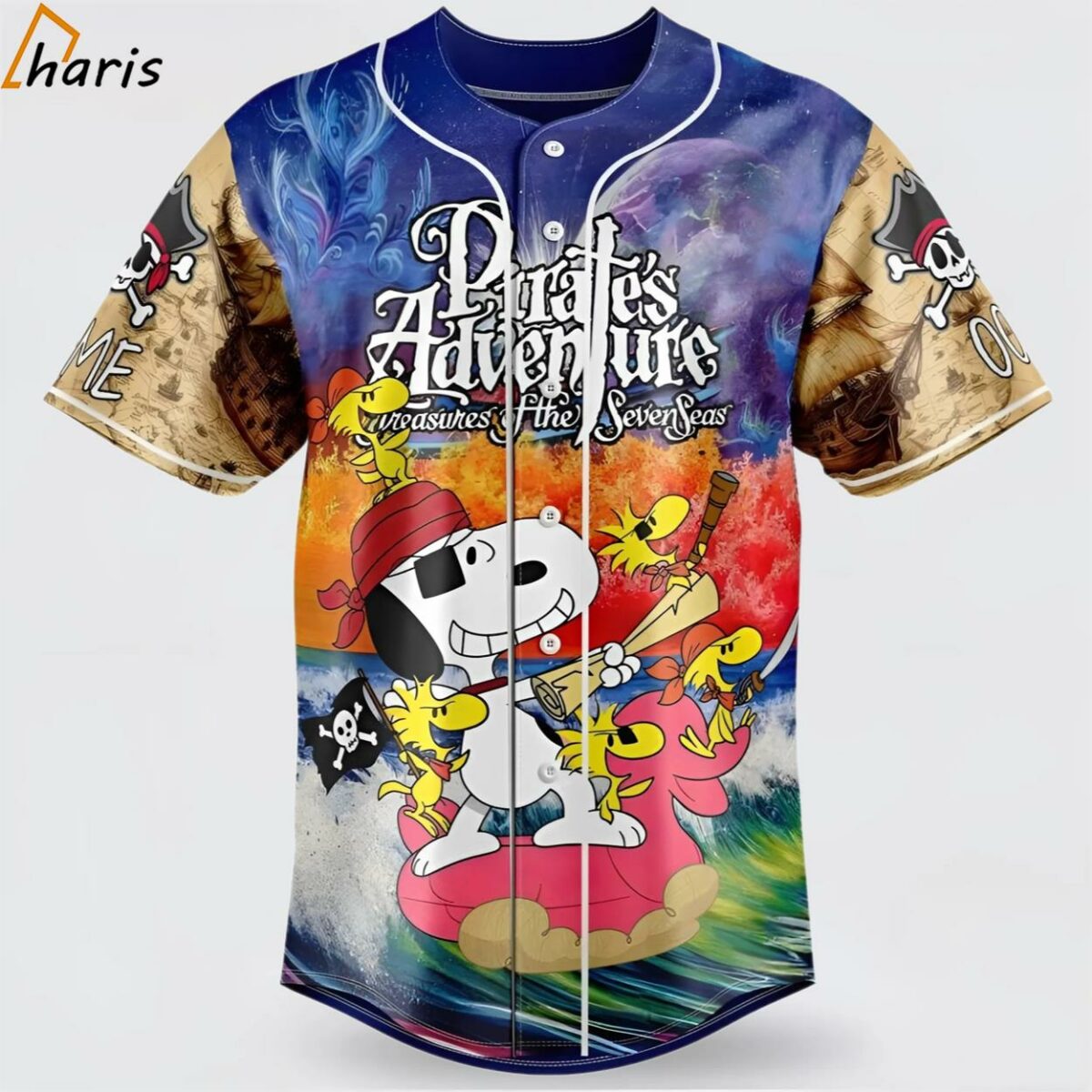 A Pirate's Adventure Treasures of the Seven Seas Snoopy A Beagle Of Mars Custom Baseball Jersey 1 jersey