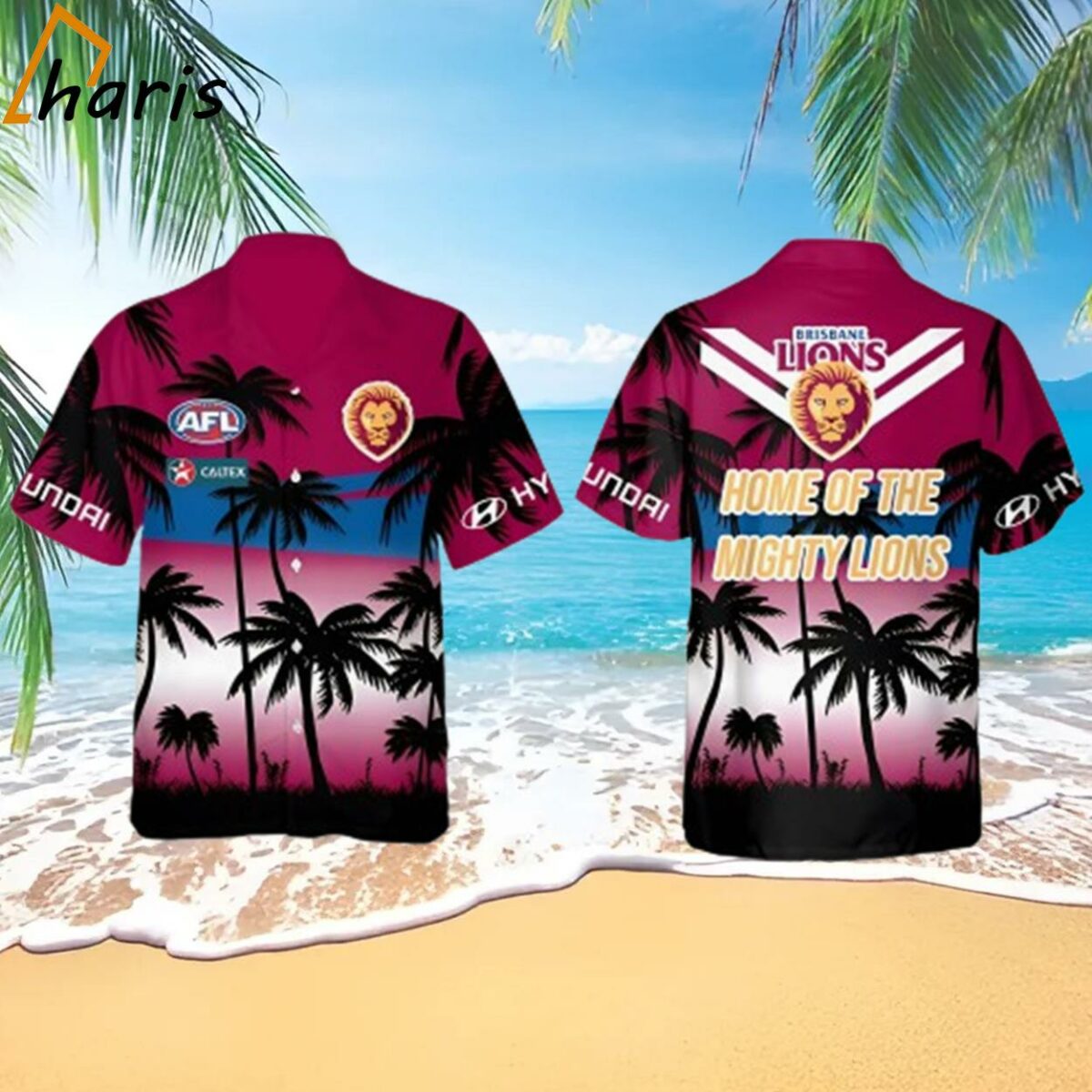AFL Brisbane Lions Home Of The Mighty Lions Hawaiian Shirt 1 1