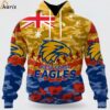 AFL West Coast Eagles Special ANZAC Day Design Lest We Forget 3D Hoodie 1 jersey