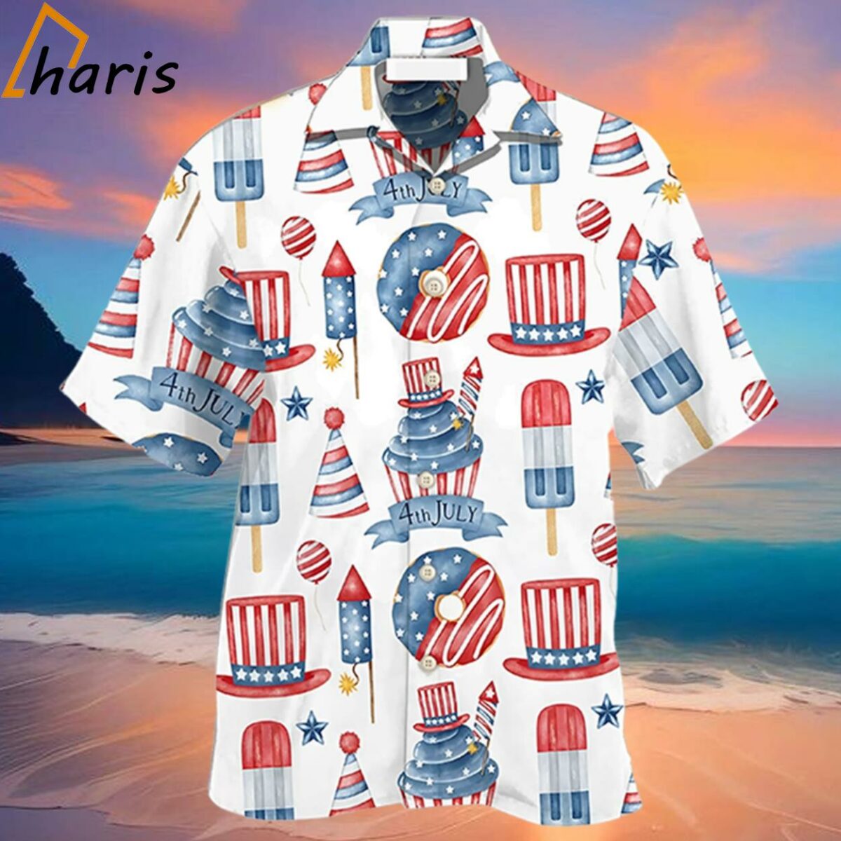 America Independence Day Art Style Hawaiian Shirt