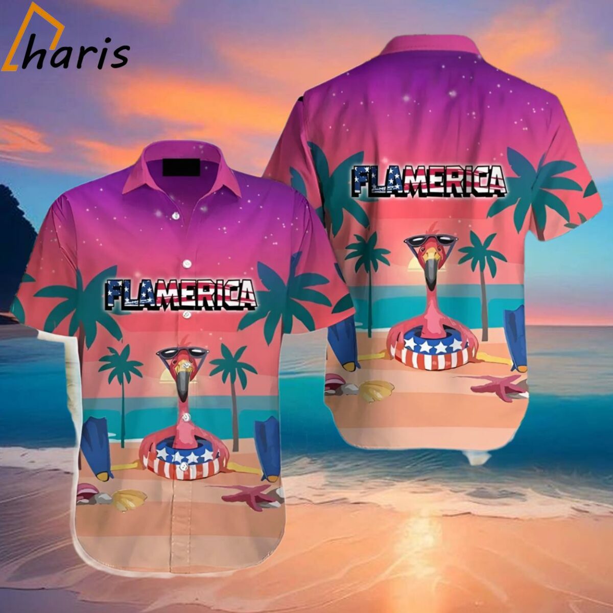 American Flag Flamingo 4th Of July Independence Day Hawaiian Shirt 2 2