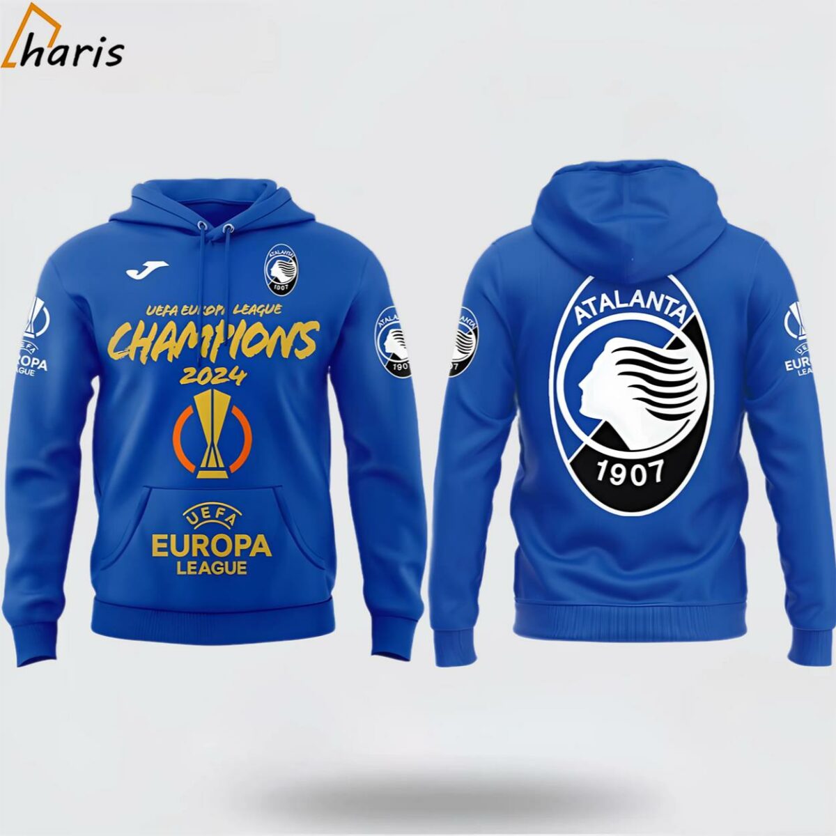 Atalanta BC Felpa Con Cappuccio Europa League 2024 3D Hoodie 1 jersey