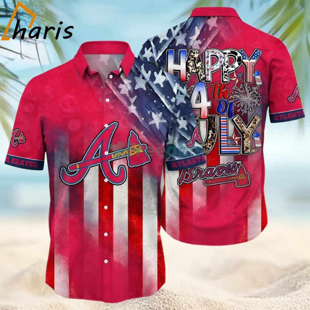 Atlanta Braves MLB Independence Day Hawaiian Shirt 1 1