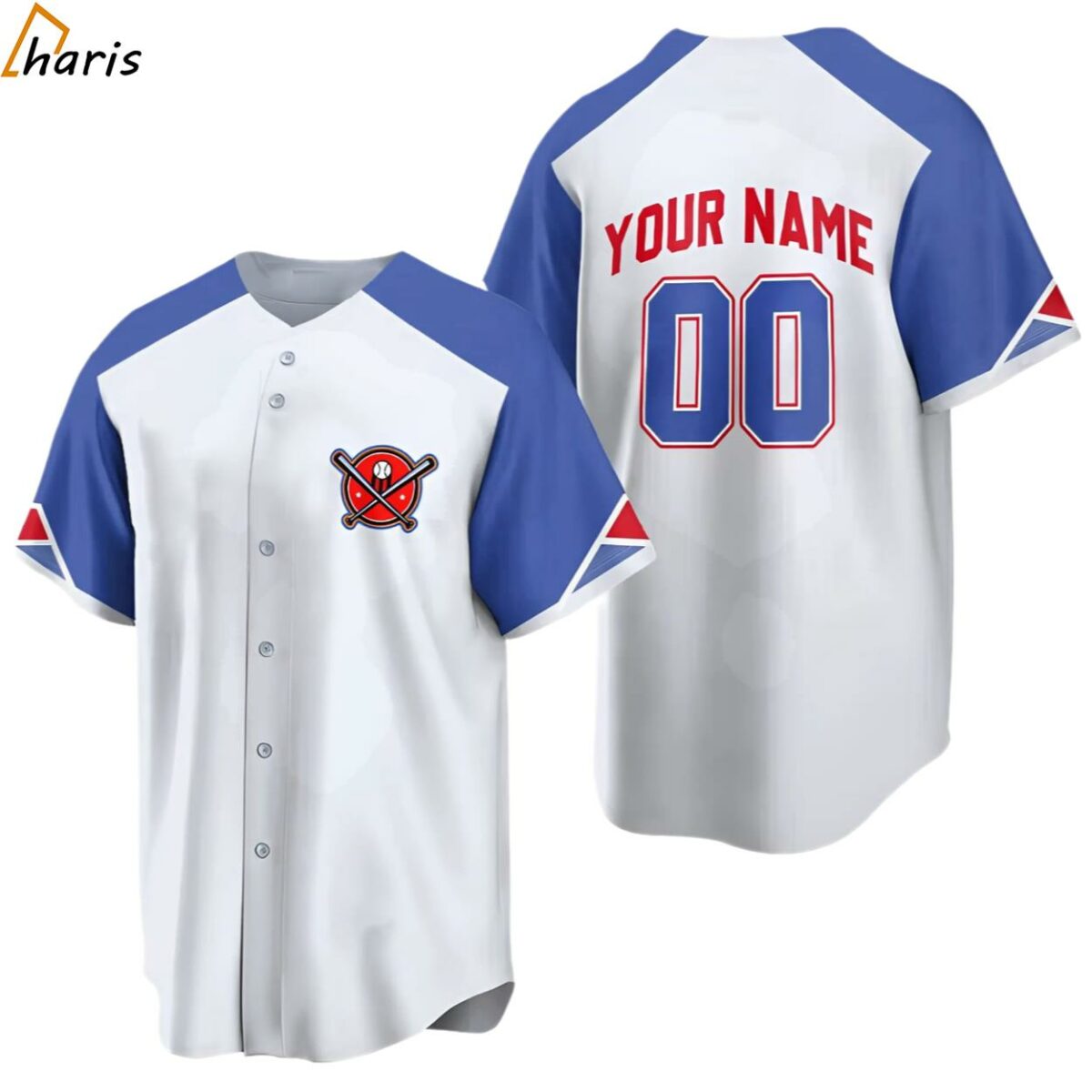 Atlanta White And Blue Customized Name And Number Baseball Jersey jersey jersey