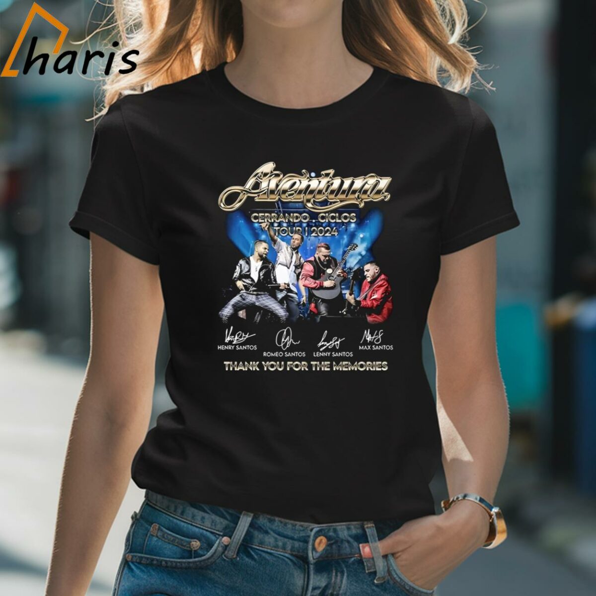 Aventura Cerrando Ciclos Tour 2024 Thank You For The Memories Signatures T shirt 2 Shirt