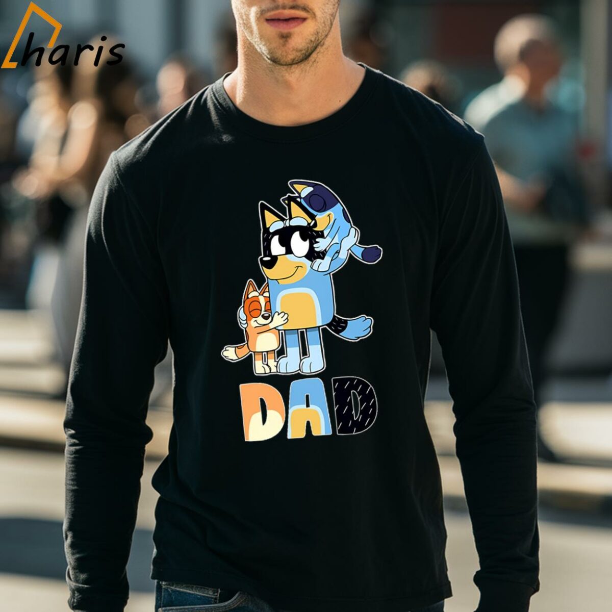 Bandit Bluey Heeler Dad T shirt Bluey Dad For Daddys Gift 4 long sleeve shirt