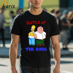 Battle Of The Dads Family Guy Simpsons Crossover Peter Griffin T shirt 1 shirt