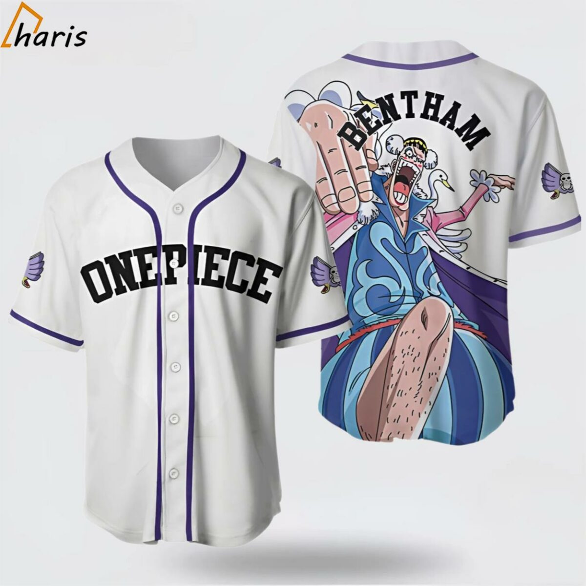 Bentham One Piece Custom Anime Baseball Jersey 1 jersey