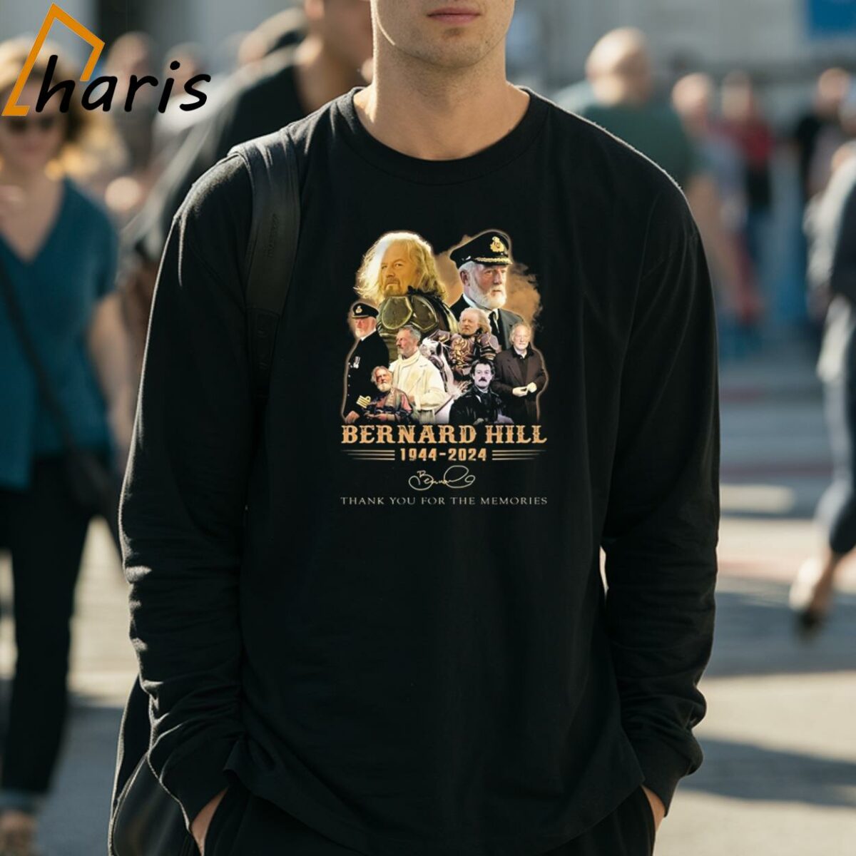 Bernard Hill 1944 2024 Thank You For The Memories Signature T shirt 3 Long Sleeve Shirt
