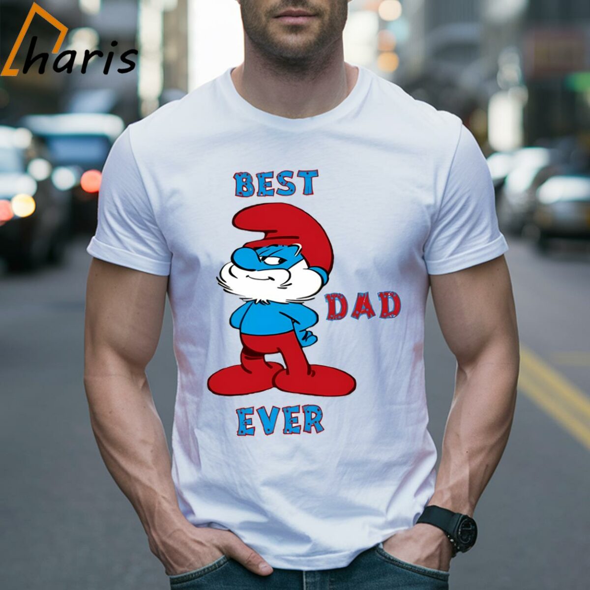 Best Dad Ever Papa Pitufo Smurf Daddy Father Padre Shirt 2 Shirt
