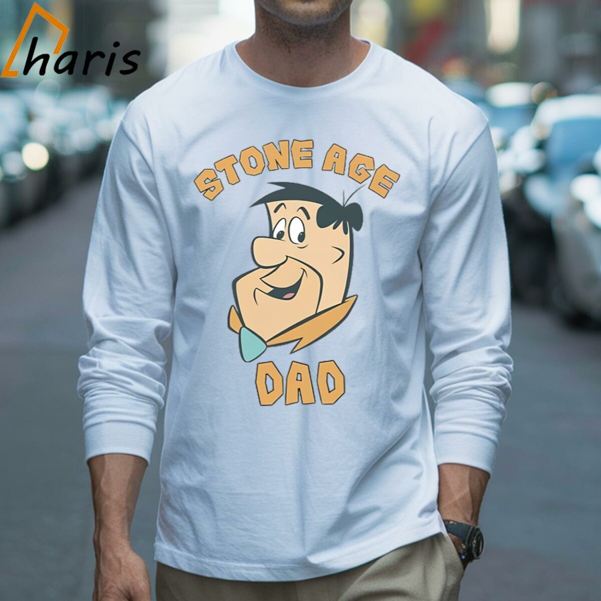 Big And Tall The Flintstones Fred Flintstone Stone Age Dad T shirt 3 Long sleeve shirt