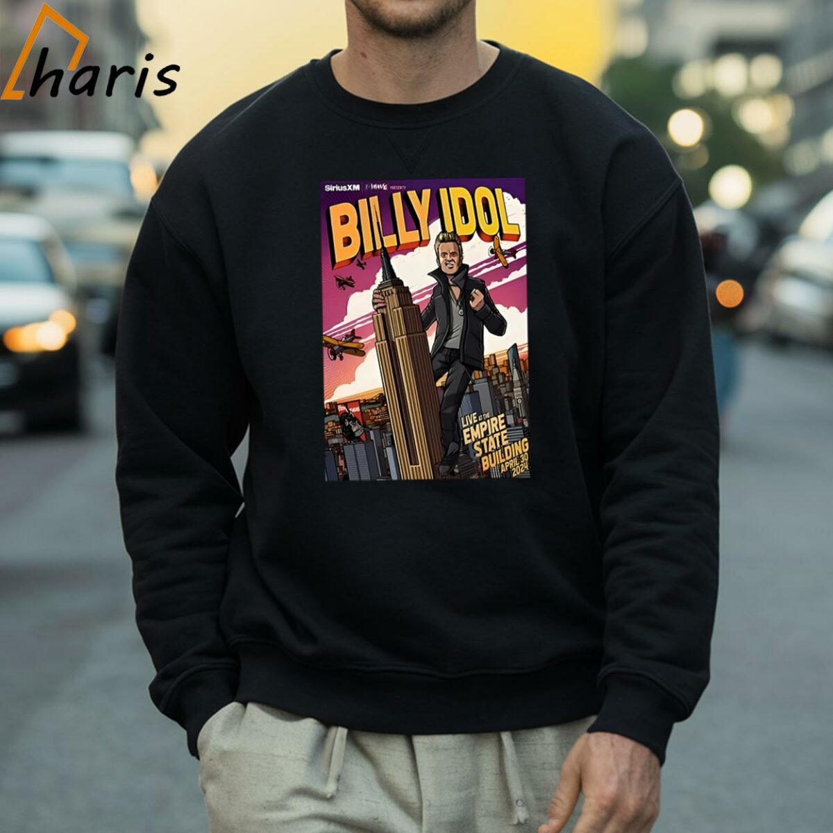 Billy Idol New York USA The 40th Anniversary Of Rebel Yell T shirt 4 Sweatshirt