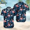 Black Flamingo Forest Hawaiian Shirt 1 1