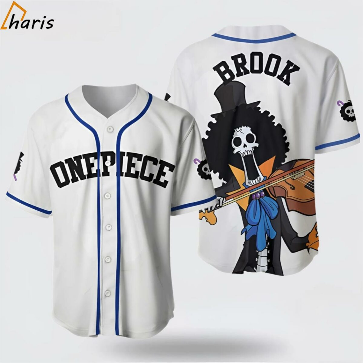 Brook One Piece Custom Anime Baseball Jersey 1 jersey