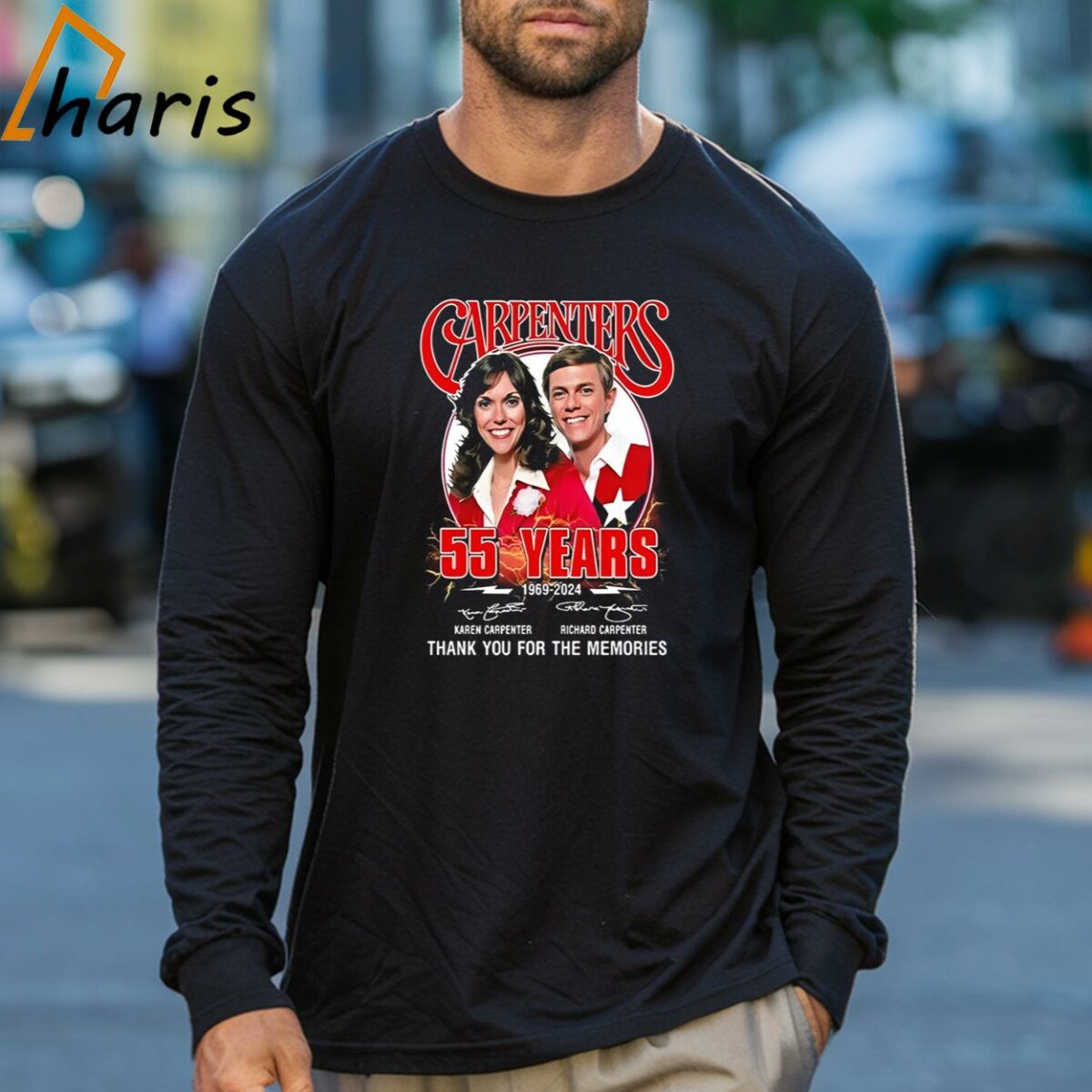 Carpenters 55 Years 1969 2024 Thank You For The Memories Signatures T shirt 3 Long sleeve shirt
