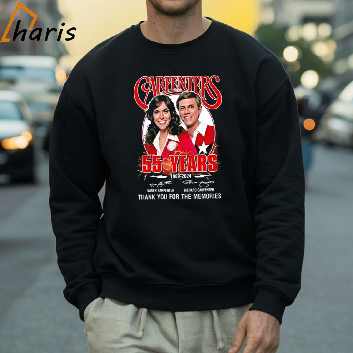 Carpenters 55 Years 1969 2024 Thank You For The Memories Signatures T shirt 4 Sweatshirt