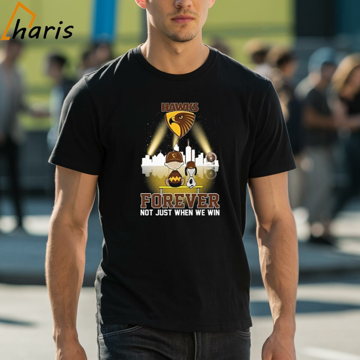 Charlie Brown And Snoopy Afl Hawthorn Football Club Forever Not Just When We Win T shirt 1 shirt