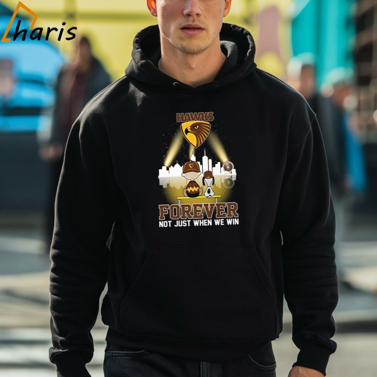 Charlie Brown And Snoopy Afl Hawthorn Football Club Forever Not Just When We Win T shirt 3 hoodie