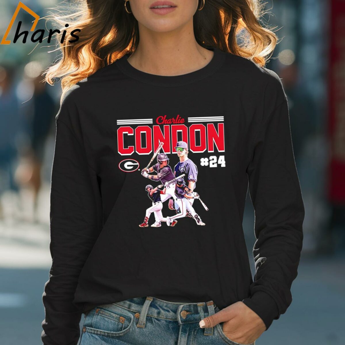 Charlie Condon Player Georgia NCAA Baseball Collage Poster Shirt 4 Long sleeve shirt