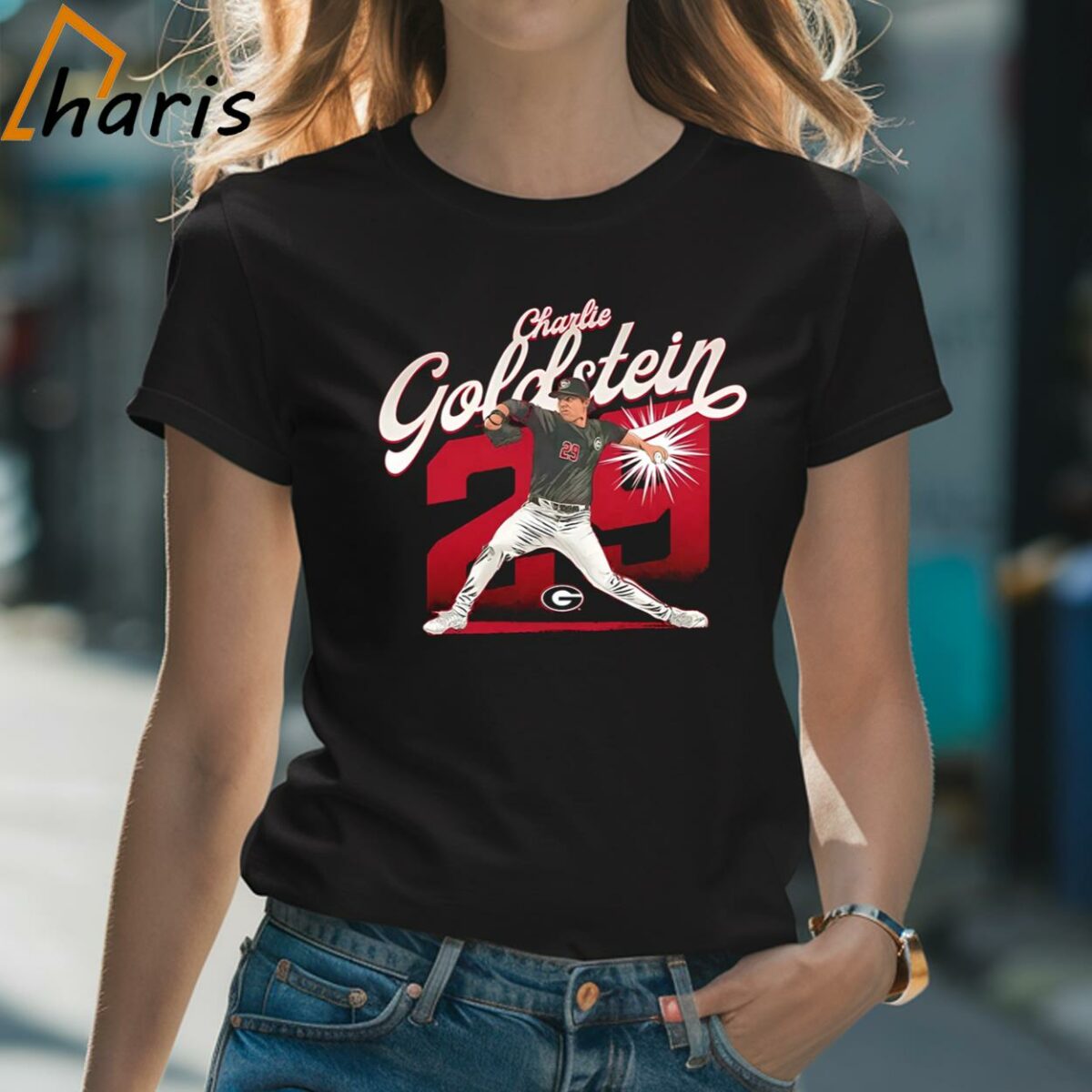 Charlie Goldstein Player Georgia NCAA Baseball Collage Shirt 2 Shirt