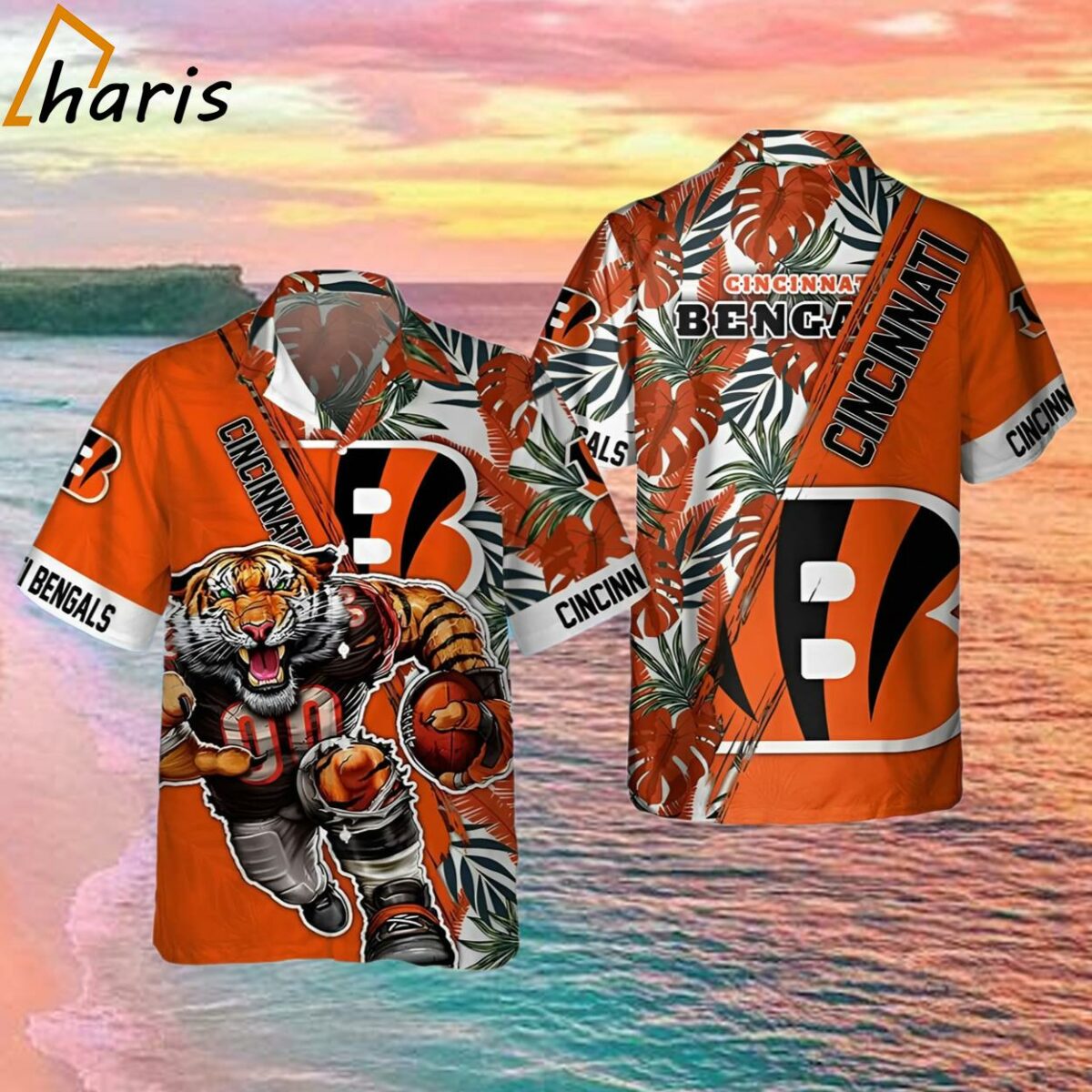 Cincinnati Bengals NFL Floral Summer Hawaiian Shirt 1 1