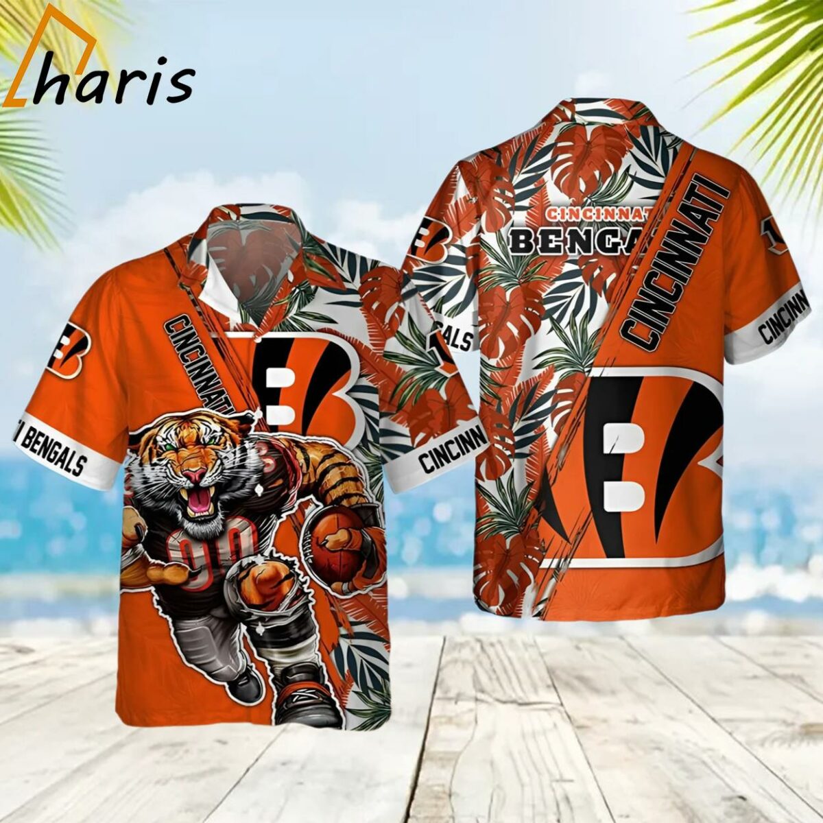 Cincinnati Bengals NFL Floral Summer Hawaiian Shirt 2 2
