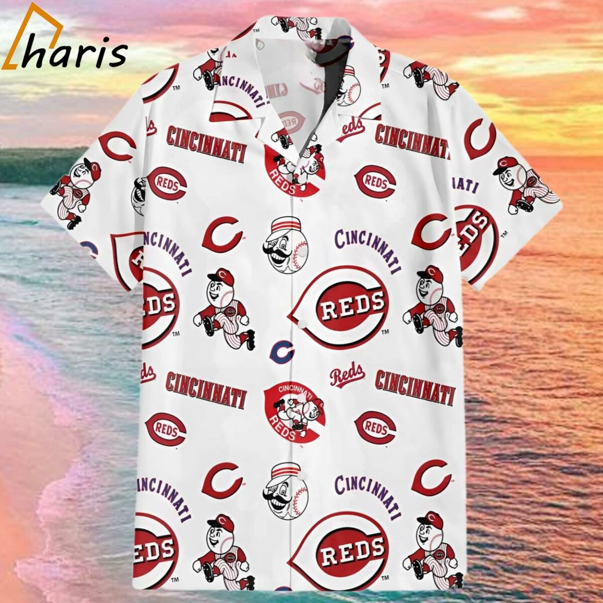 Cincinnati Reds Heritage Emblem Hawaiian Shirt 1 1