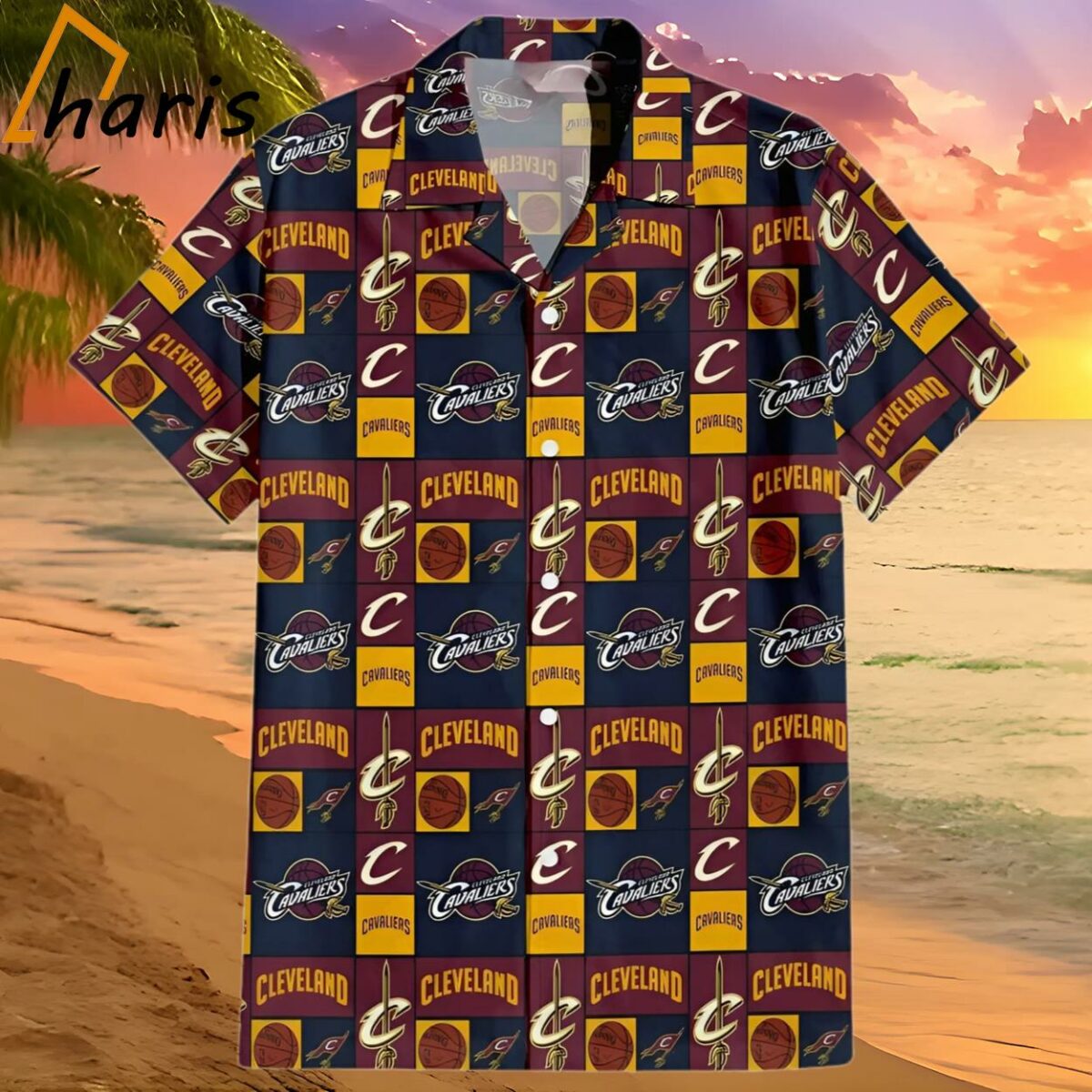Cleveland Cavaliers Crowned Court Hawaiian Shirt 2 2