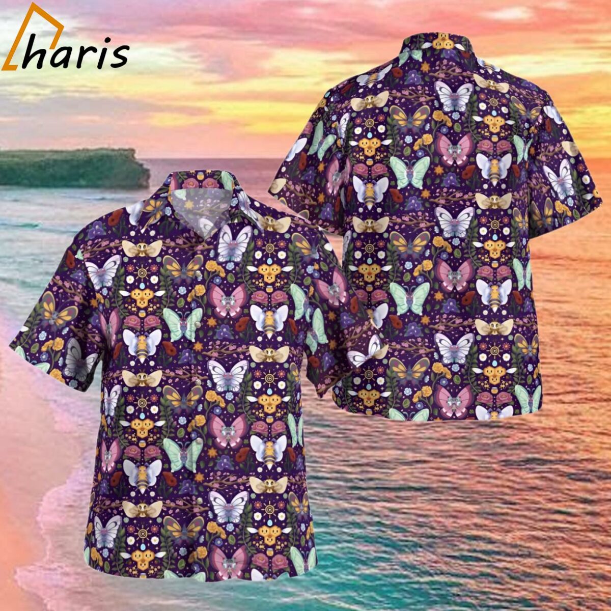 Colorful Butterfly Bee Pokemon Hawaiian Shirt 1 1