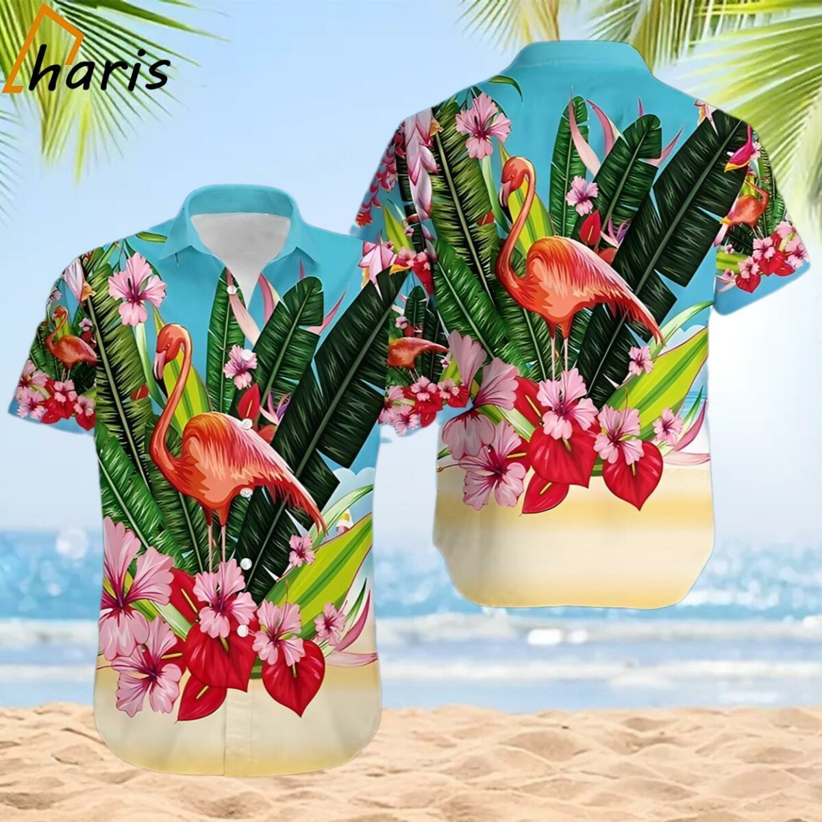 Colorful Flower Flamingo Hawaiian Shirt 2 2