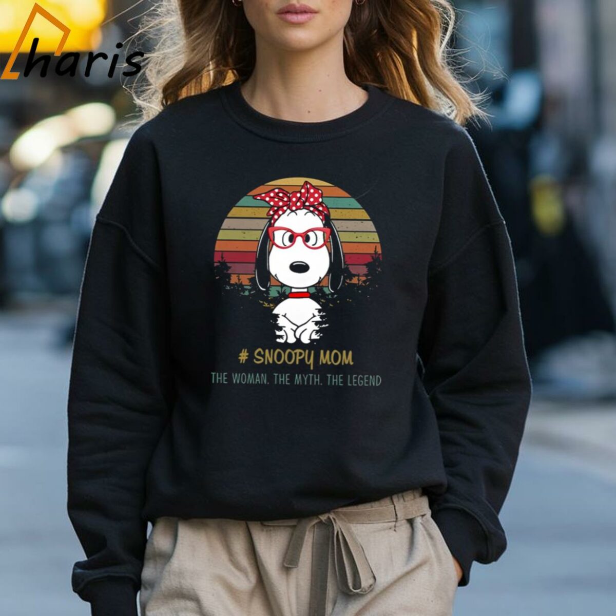 Cool Sunset Snoopy Mom The Woman The Myth The Legend Shirt 3 Sweatshirt