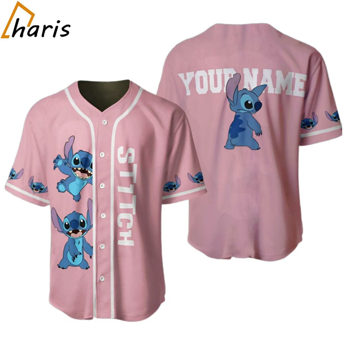 Custom Cute Stitch Baseball Jersey jersey jersey