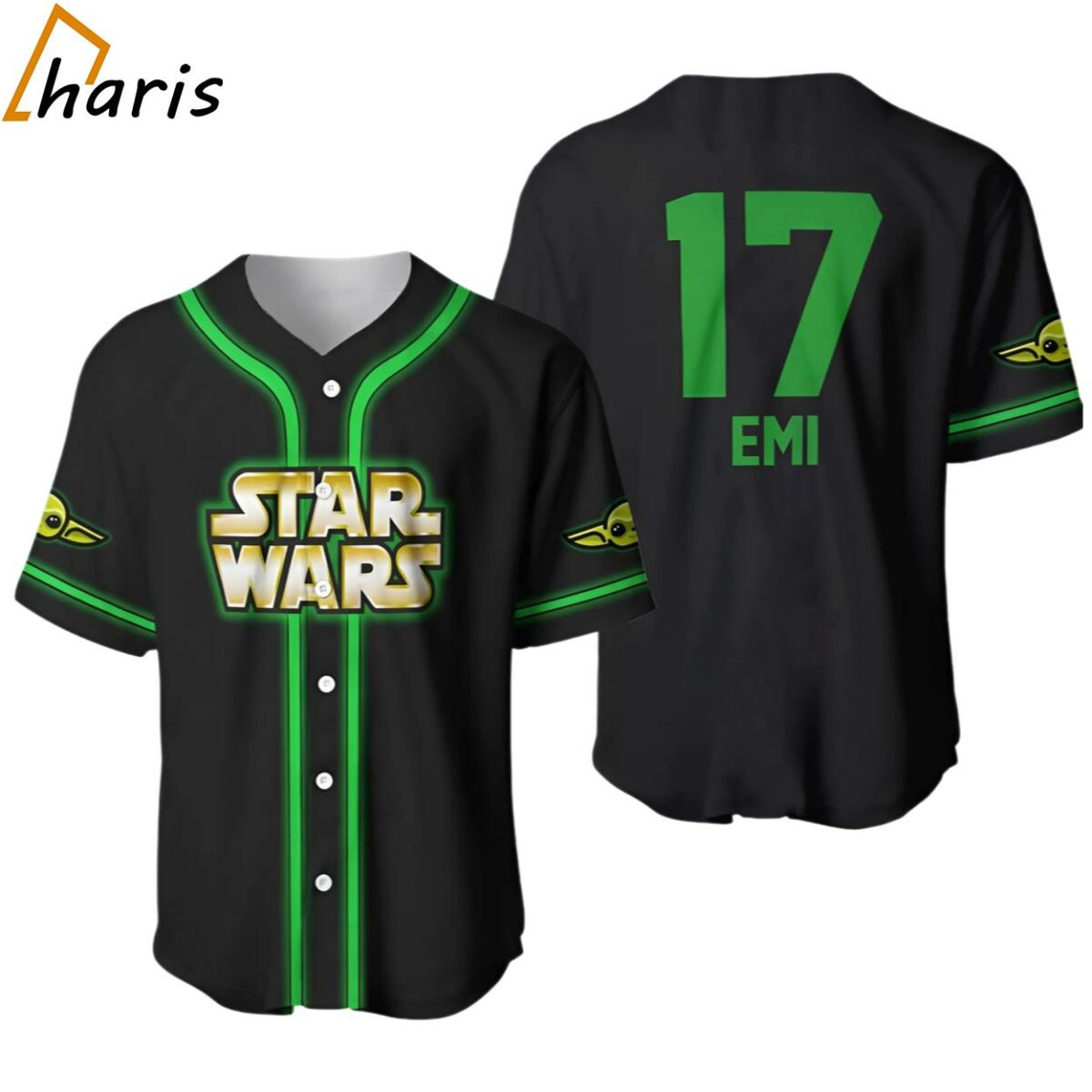 Custom Disney Star Wars Baby Yoda Baseball Jersey jersey jersey