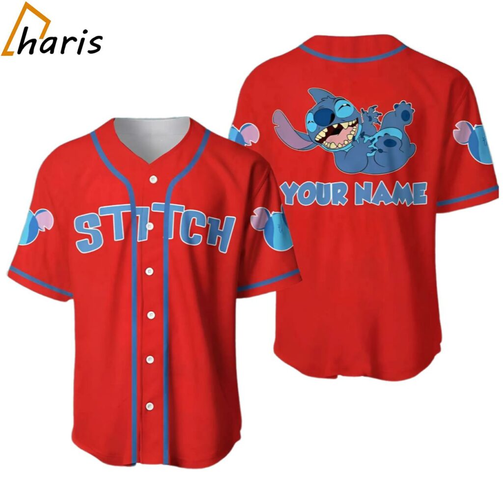 Custom Happy Stitch Disney Baseball Jersey - Teecharis