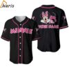 Cute Minnie Pink Black Disney Custom Baseball Jersey Jersey jersey jersey
