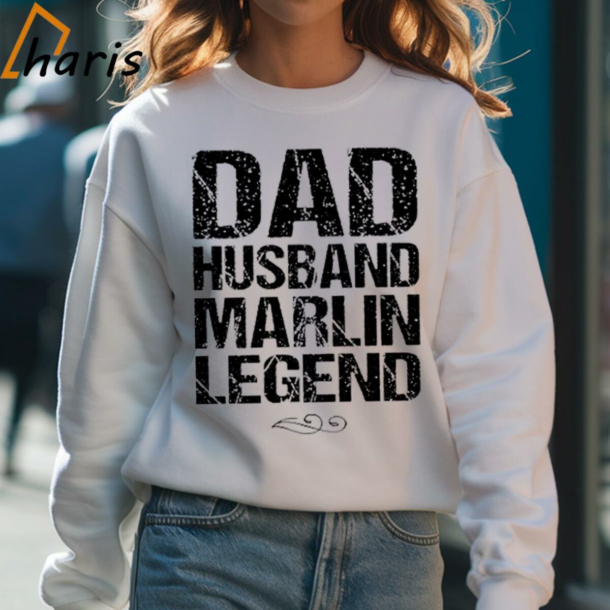 Dad Husband Marlin Legend Shirt Fishing Gift Fisherman Shirt 4 Sweatshirt