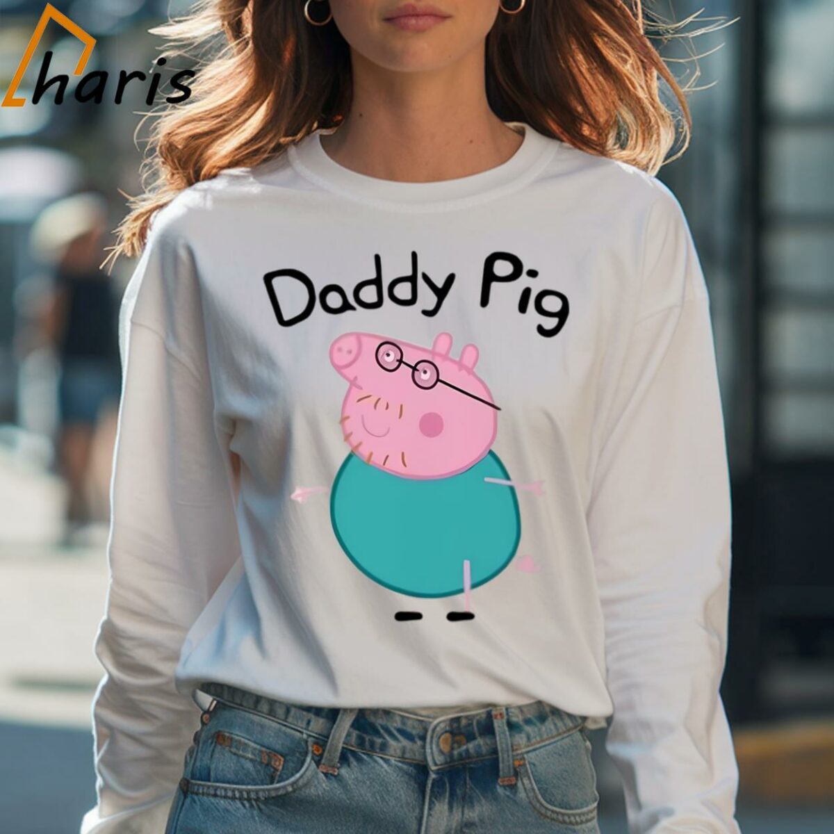 Daddy Peppa Pig Shirt Peppa Pig Family Gift 4 Long sleeve shirt