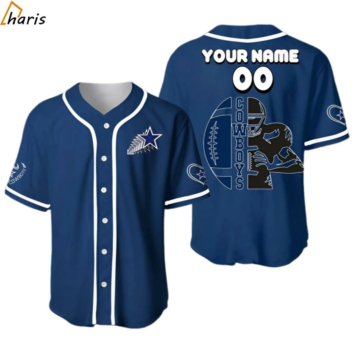 Dallas Cowboy Baseball Custom Name And Number Baseball Jerseys jersey jersey